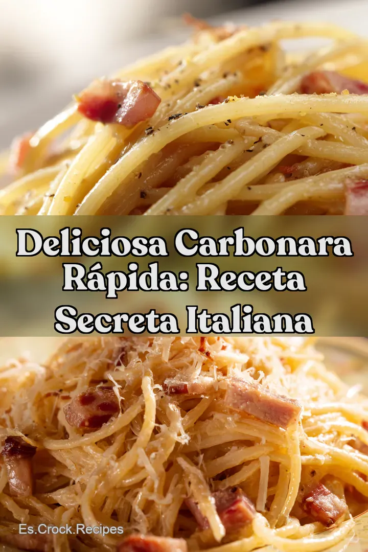 Deliciosa Carbonara R&aacute;pida: Receta Secreta Italiana