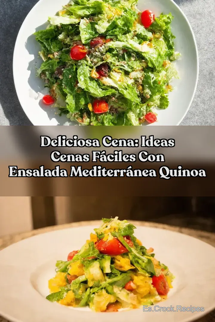 Deliciosa Cena: Ideas Cenas F&aacute;ciles con Ensalada Mediterr&aacute;nea Quinoa