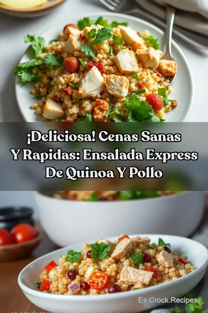 &iexcl;Deliciosa! Cenas Sanas y Rapidas: Ensalada Express de Quinoa y Pollo