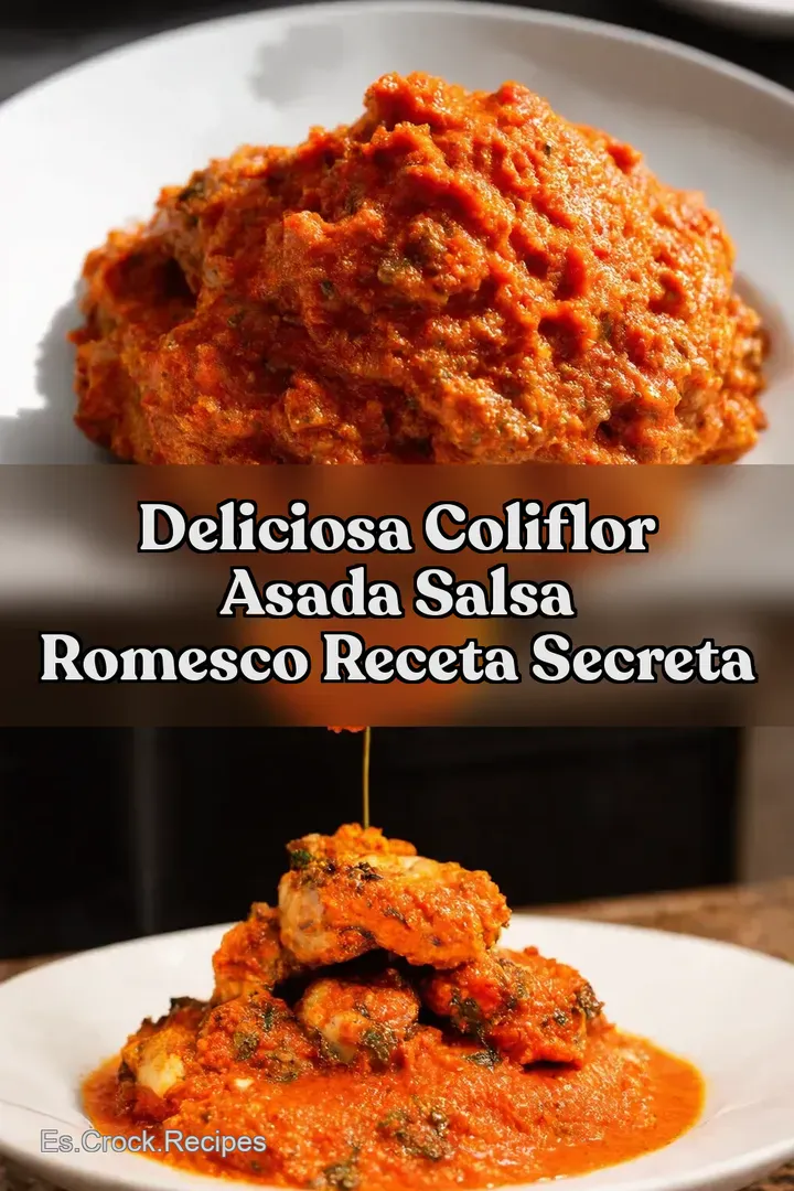 Deliciosa Coliflor Asada Salsa Romesco Receta Secreta