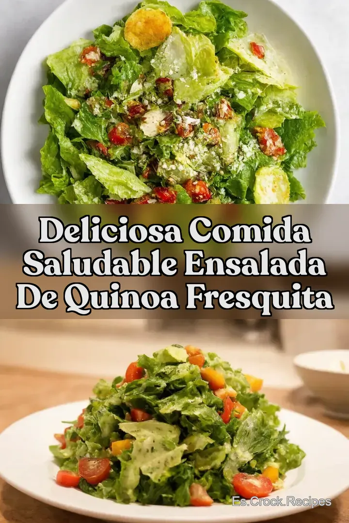 Deliciosa Comida Saludable Ensalada de Quinoa Fresquita
