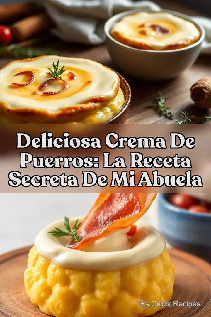 Deliciosa Crema de Puerros: La Receta Secreta de mi Abuela