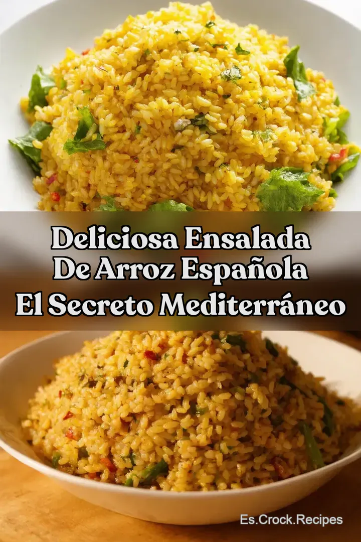 Deliciosa Ensalada de Arroz Espa&ntilde;ola El Secreto Mediterr&aacute;neo