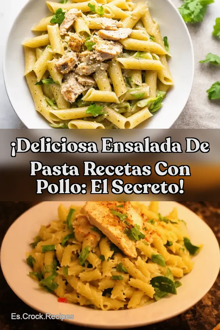 &iexcl;Deliciosa Ensalada de Pasta Recetas con Pollo: El Secreto!
