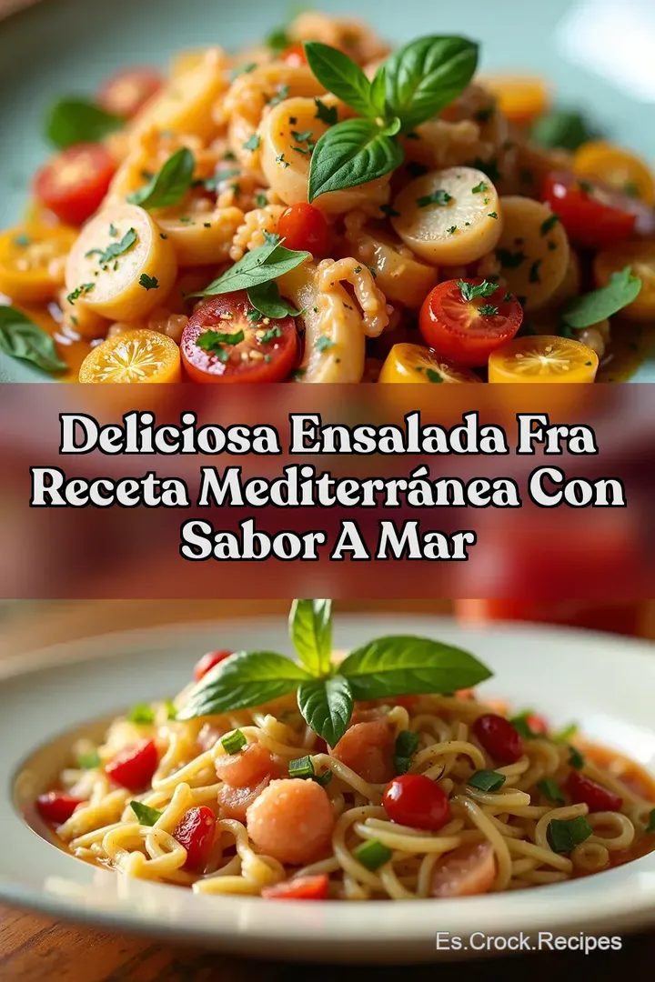 Deliciosa Ensalada Fra Receta Mediterr&aacute;nea Con Sabor A Mar