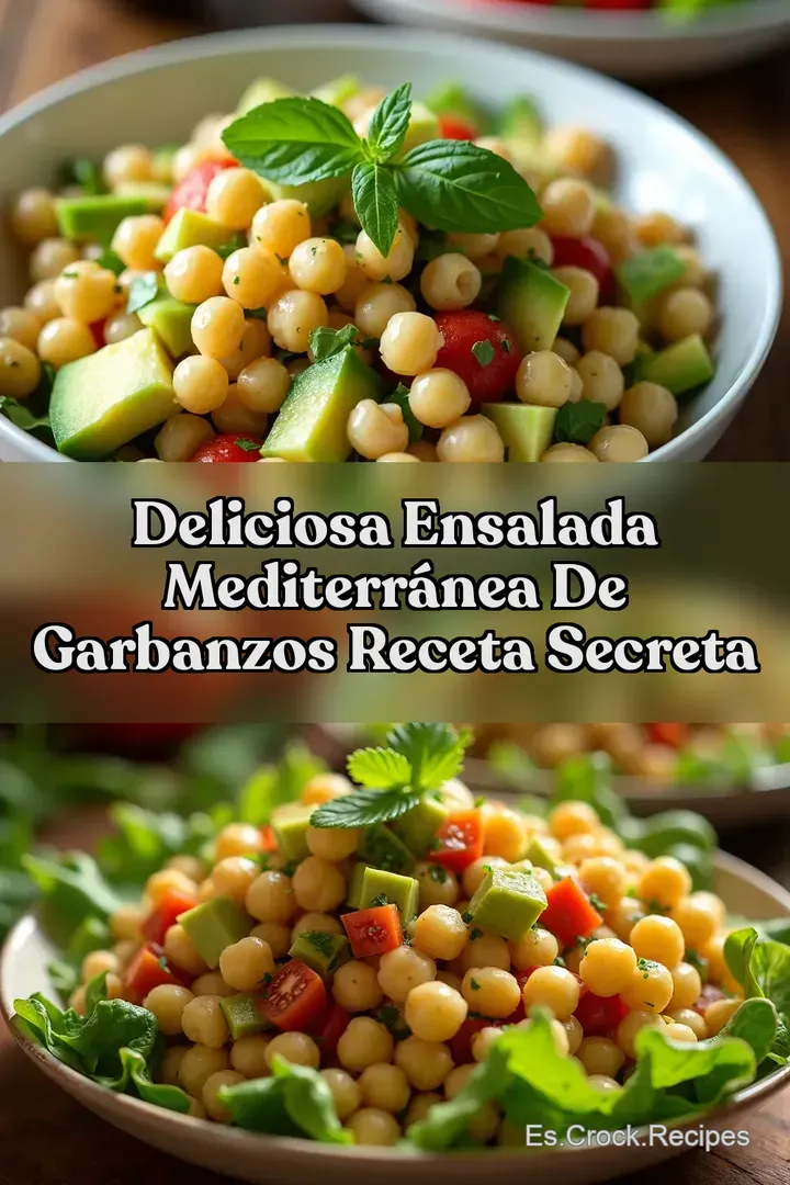 Deliciosa Ensalada Mediterr&aacute;nea de Garbanzos Receta Secreta