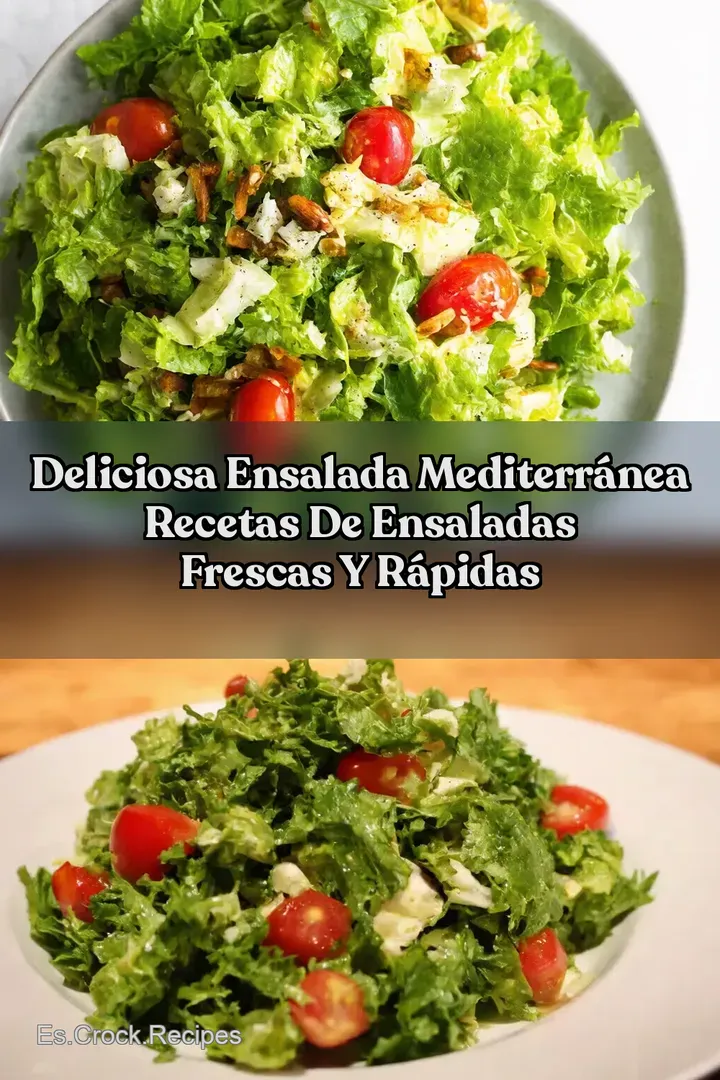 Deliciosa Ensalada Mediterr&aacute;nea Recetas de ensaladas Frescas y R&aacute;pidas