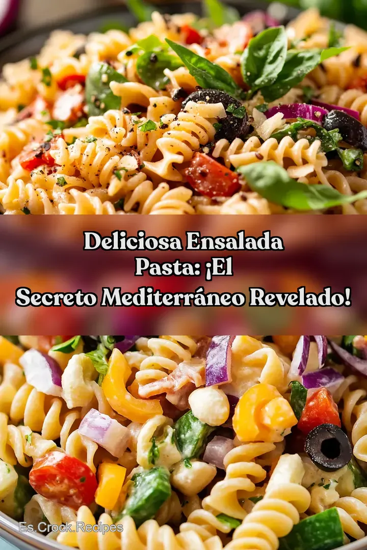 Deliciosa Ensalada Pasta: &iexcl;El Secreto Mediterr&aacute;neo Revelado!