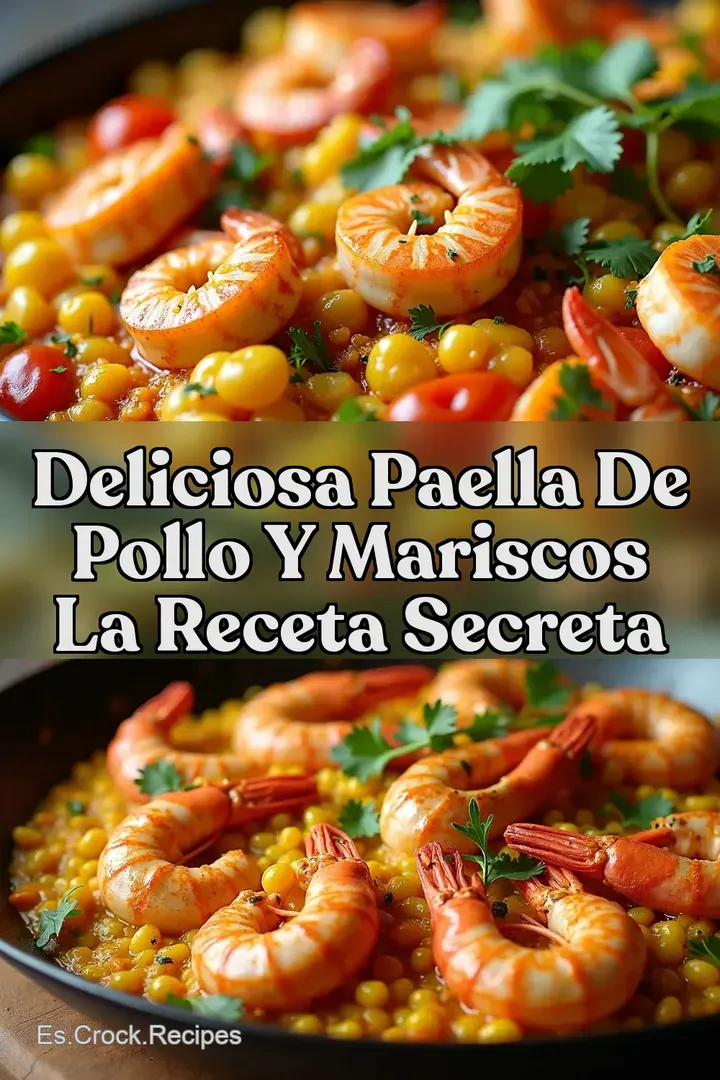 Deliciosa Paella de Pollo y Mariscos La Receta Secreta