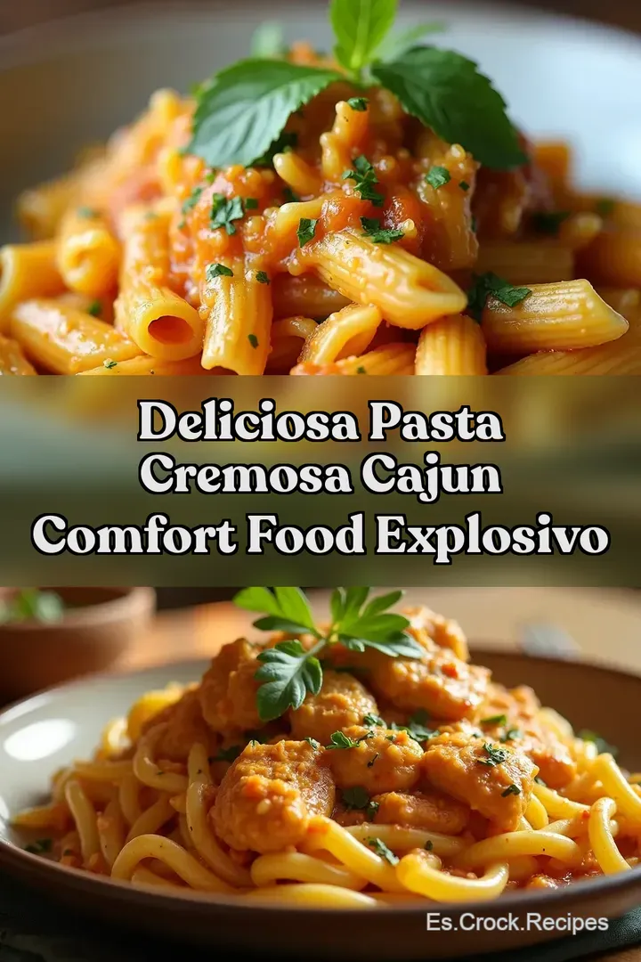 Deliciosa Pasta Cremosa Cajun Comfort Food Explosivo