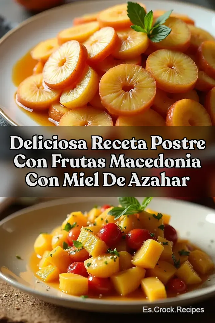 Deliciosa Receta POSTRE CON FRUTAS Macedonia con Miel de Azahar