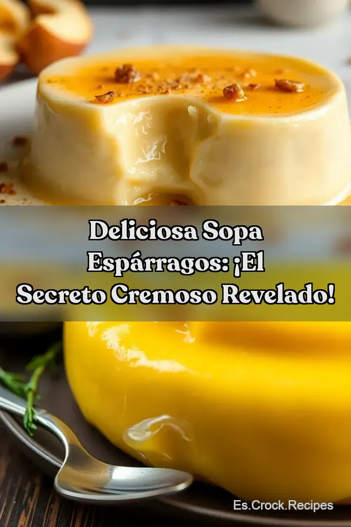 Deliciosa Sopa Esp&aacute;rragos: &iexcl;El Secreto Cremoso Revelado!