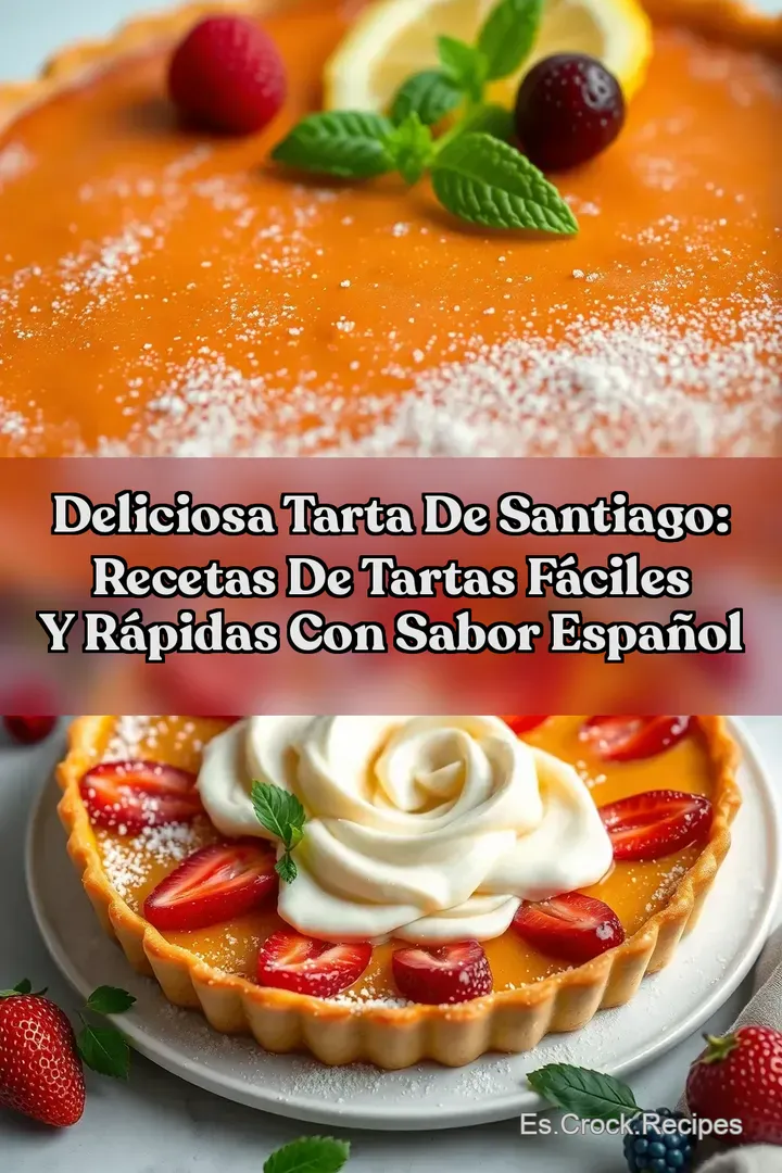 Deliciosa Tarta de Santiago: Recetas de Tartas F&aacute;ciles y R&aacute;pidas con Sabor Espa&ntilde;ol