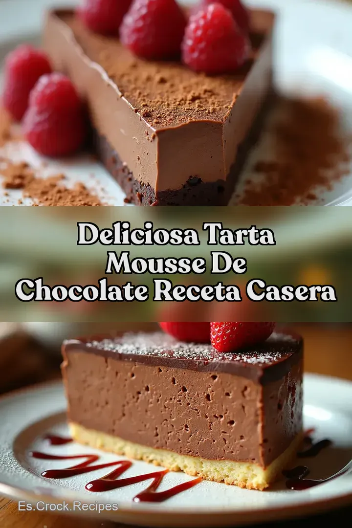 Deliciosa TARTA MOUSSE DE CHOCOLATE Receta Casera