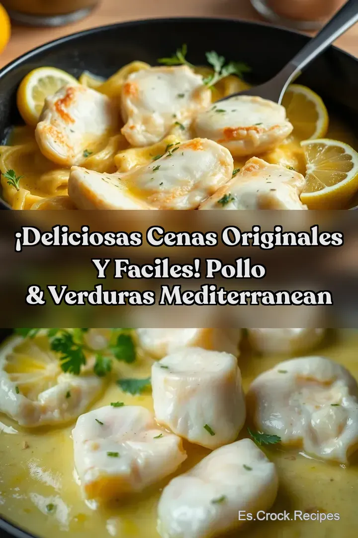 &iexcl;Deliciosas cenas originales y faciles! Pollo & Verduras Mediterranean