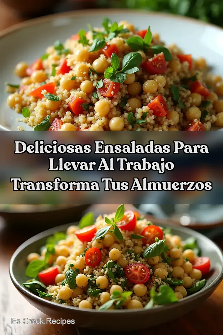 Deliciosas Ensaladas para llevar al trabajo Transforma tus Almuerzos