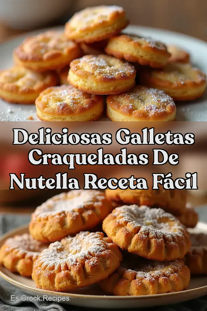 Deliciosas Galletas Craqueladas de Nutella Receta F&aacute;cil