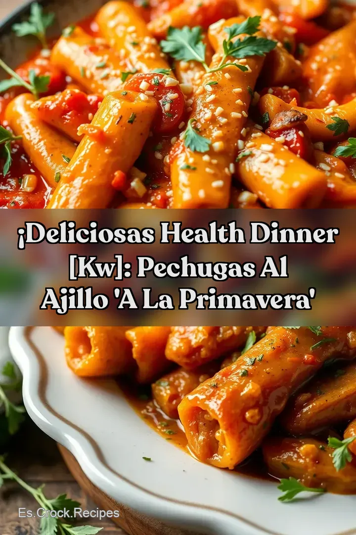 &iexcl;Deliciosas Health Dinner [kw]: Pechugas al Ajillo A la Primavera 