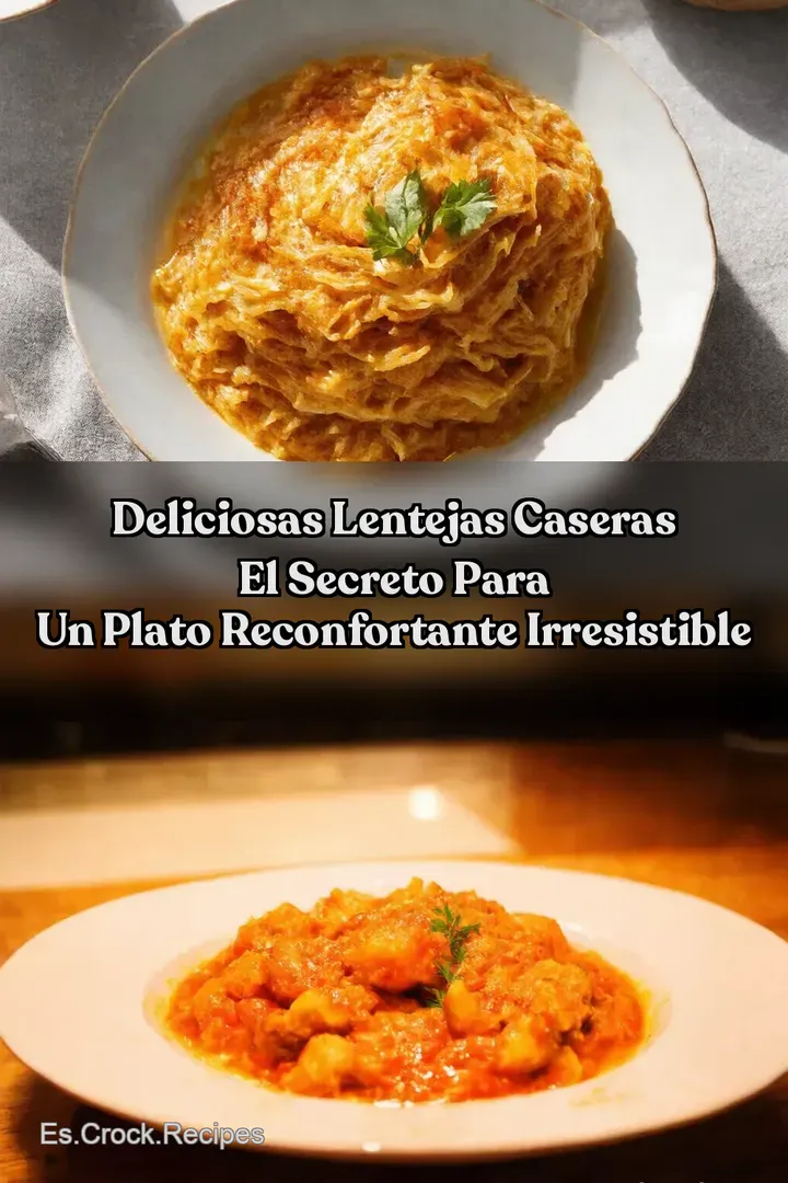 Deliciosas Lentejas Caseras El Secreto Para un Plato Reconfortante Irresistible