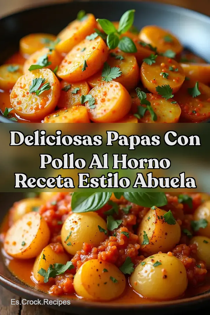 Deliciosas PAPAS CON POLLO AL HORNO Receta Estilo Abuela