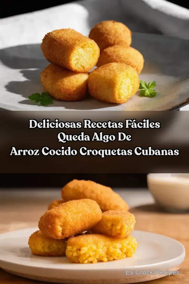 Deliciosas Recetas F&aacute;ciles QUEDA ALGO DE ARROZ COCIDO Croquetas Cubanas
