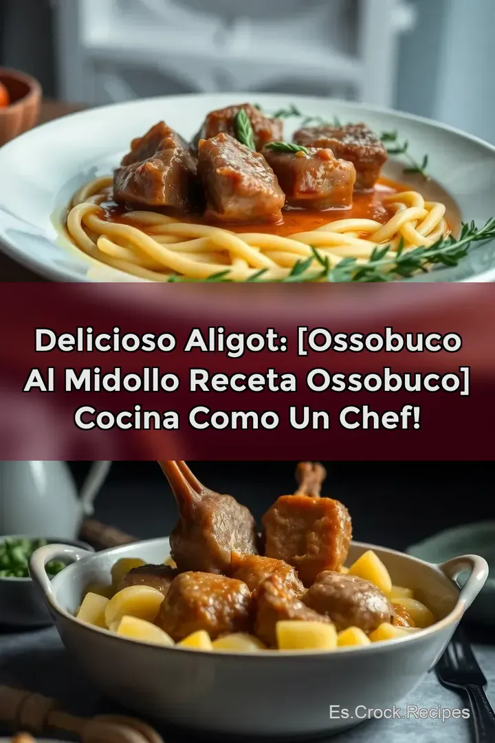 Delicioso Aligot: [Ossobuco al midollo receta Ossobuco] Cocina Como Un Chef!