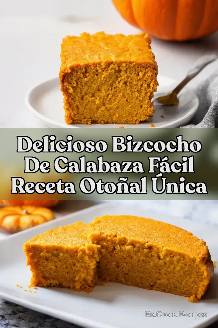 Delicioso Bizcocho de Calabaza F&aacute;cil Receta Oto&ntilde;al &Uacute;nica