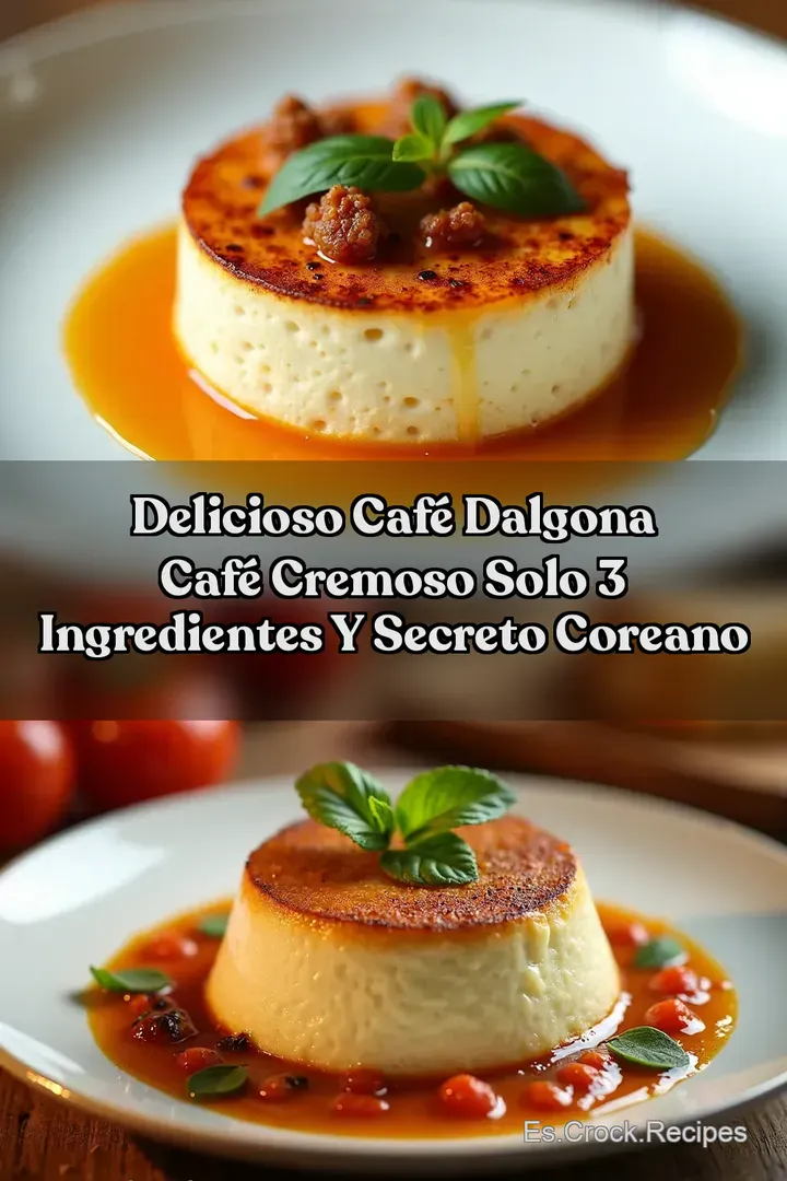 Delicioso Caf&eacute; Dalgona Caf&eacute; Cremoso Solo 3 Ingredientes y Secreto Coreano