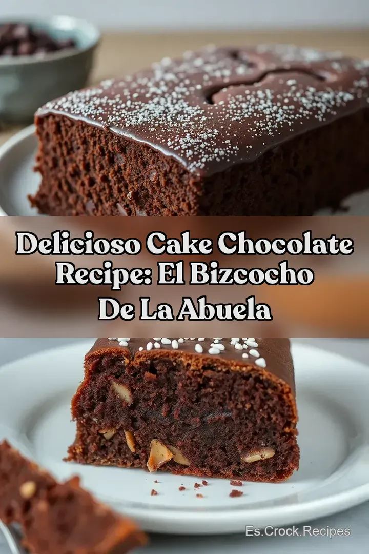 Delicioso Cake Chocolate Recipe: El Bizcocho de la Abuela