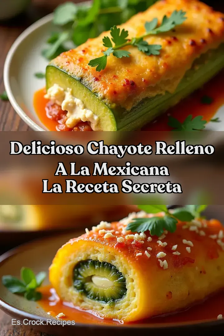 Delicioso Chayote Relleno a la Mexicana La Receta Secreta