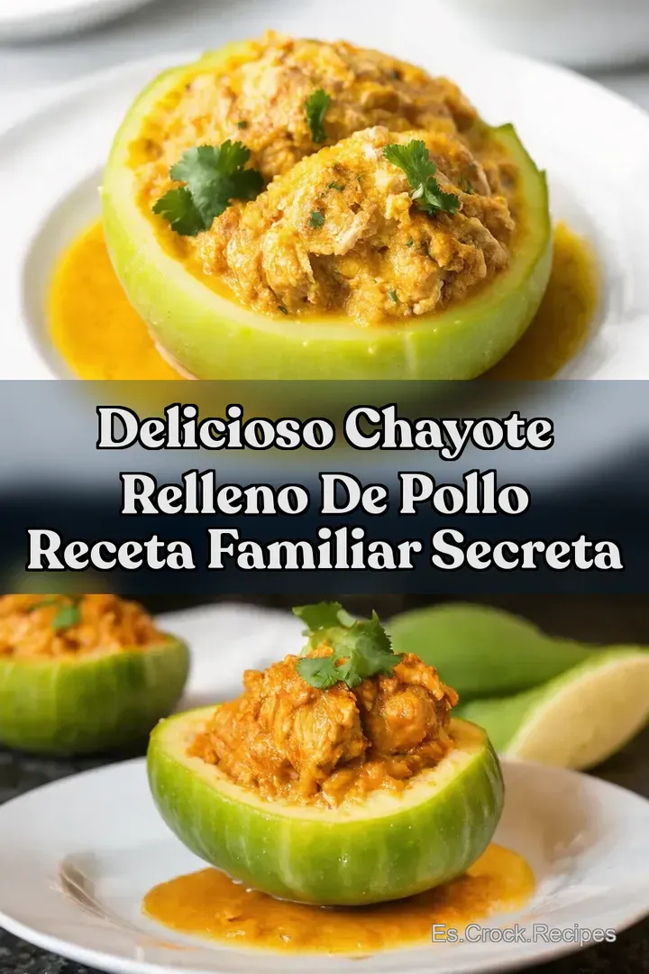 Delicioso Chayote Relleno de Pollo Receta Familiar Secreta