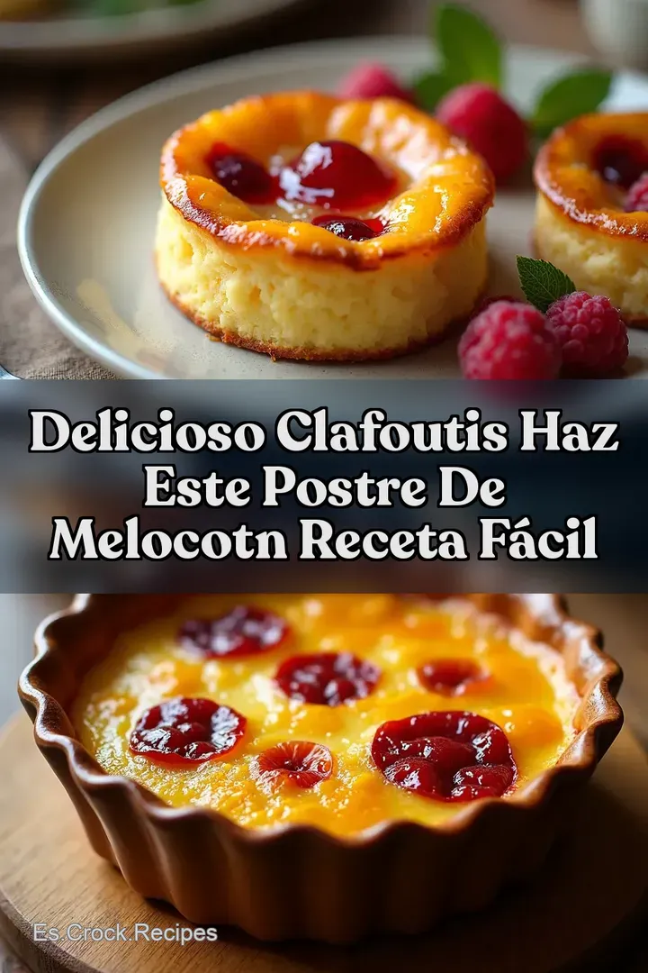 Delicioso Clafoutis HAZ ESTE POSTRE DE MELOCOTN Receta F&aacute;cil