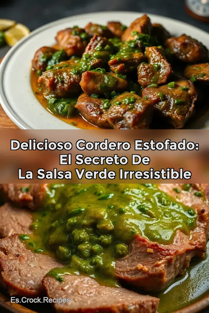 Delicioso Cordero Estofado: El Secreto de la Salsa Verde Irresistible
