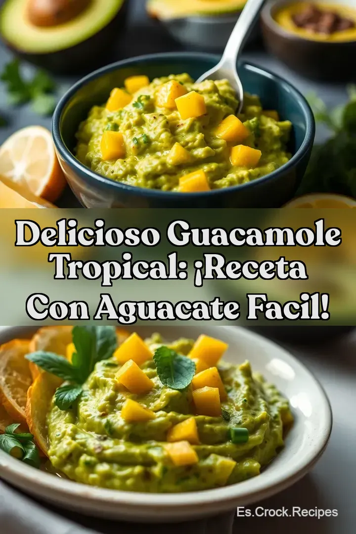 Delicioso Guacamole Tropical: &iexcl;Receta con Aguacate Facil!