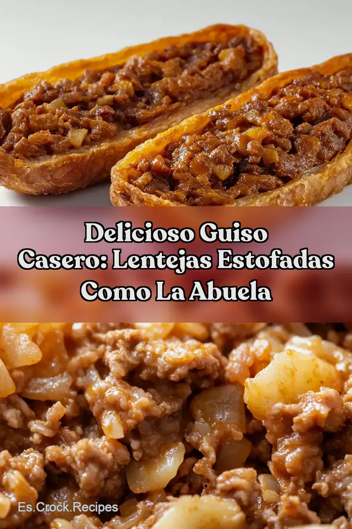 Delicioso Guiso Casero: Lentejas Estofadas como la Abuela