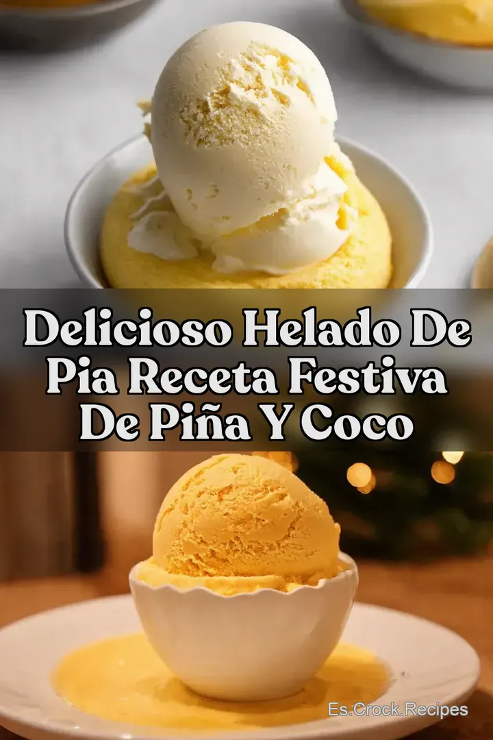 Delicioso HELADO DE PIA Receta Festiva de Pi&ntilde;a y Coco