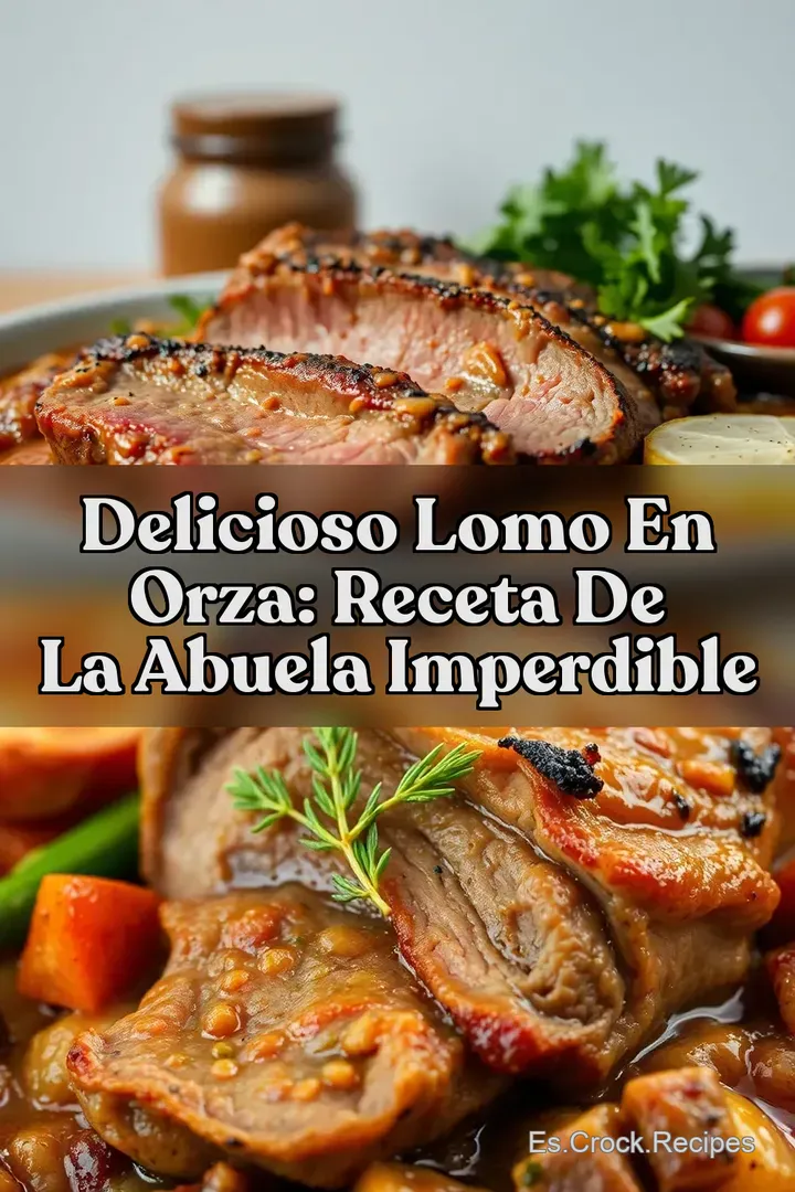Delicioso Lomo en Orza: Receta de la Abuela Imperdible
