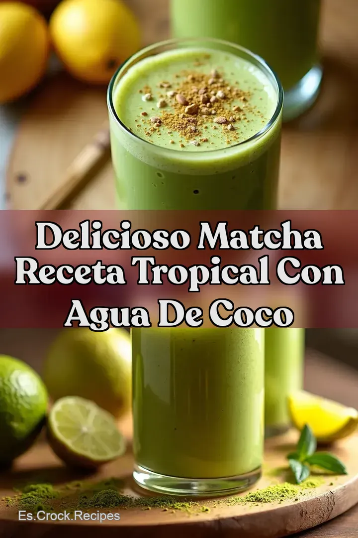Delicioso Matcha Receta Tropical con Agua de Coco