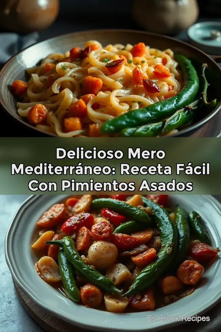 Delicioso Mero Mediterr&aacute;neo: Receta F&aacute;cil con Pimientos Asados