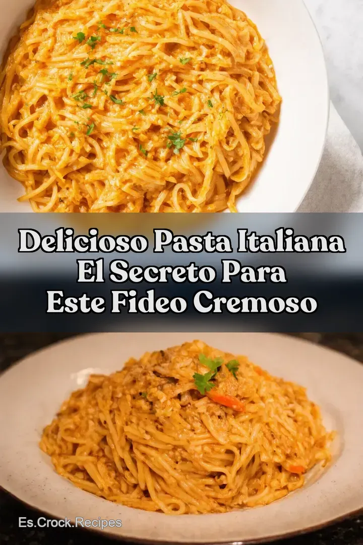 Delicioso Pasta Italiana El Secreto para Este Fideo Cremoso