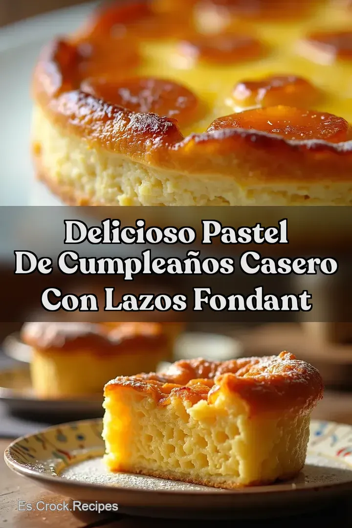 Delicioso Pastel de Cumplea&ntilde;os Casero con Lazos Fondant