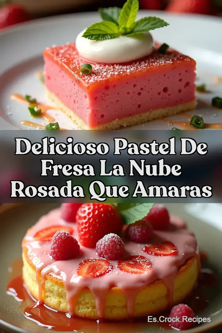 Delicioso PASTEL de Fresa La Nube Rosada Que Amaras