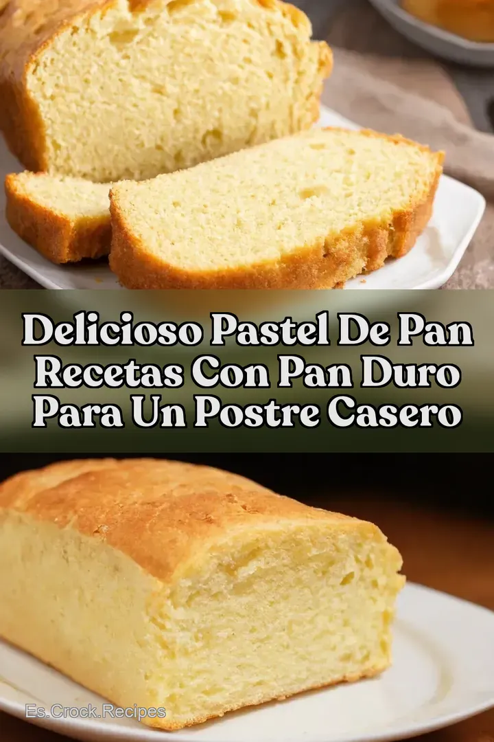 Delicioso Pastel De Pan Recetas Con Pan Duro Para Un Postre Casero