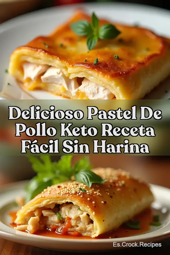 Delicioso Pastel de Pollo Keto Receta F&aacute;cil Sin Harina