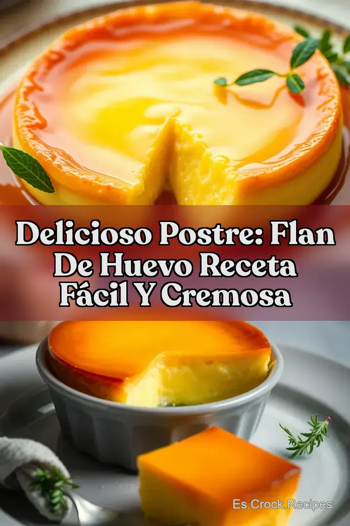 Delicioso Postre: Flan de Huevo Receta F&aacute;cil y Cremosa