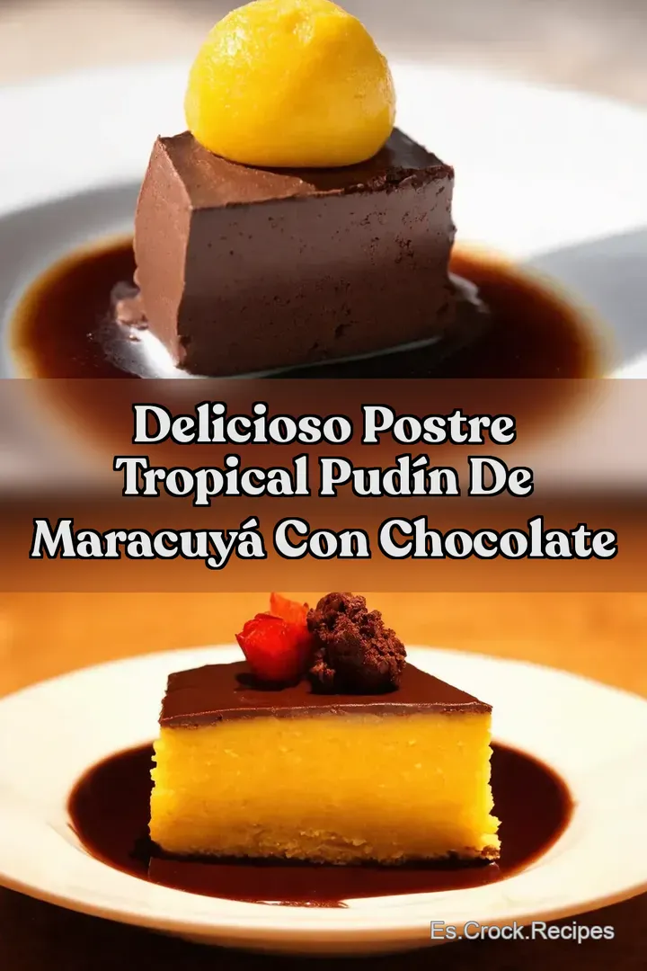 Delicioso Postre Tropical Pud&iacute;n de Maracuy&aacute; Con Chocolate