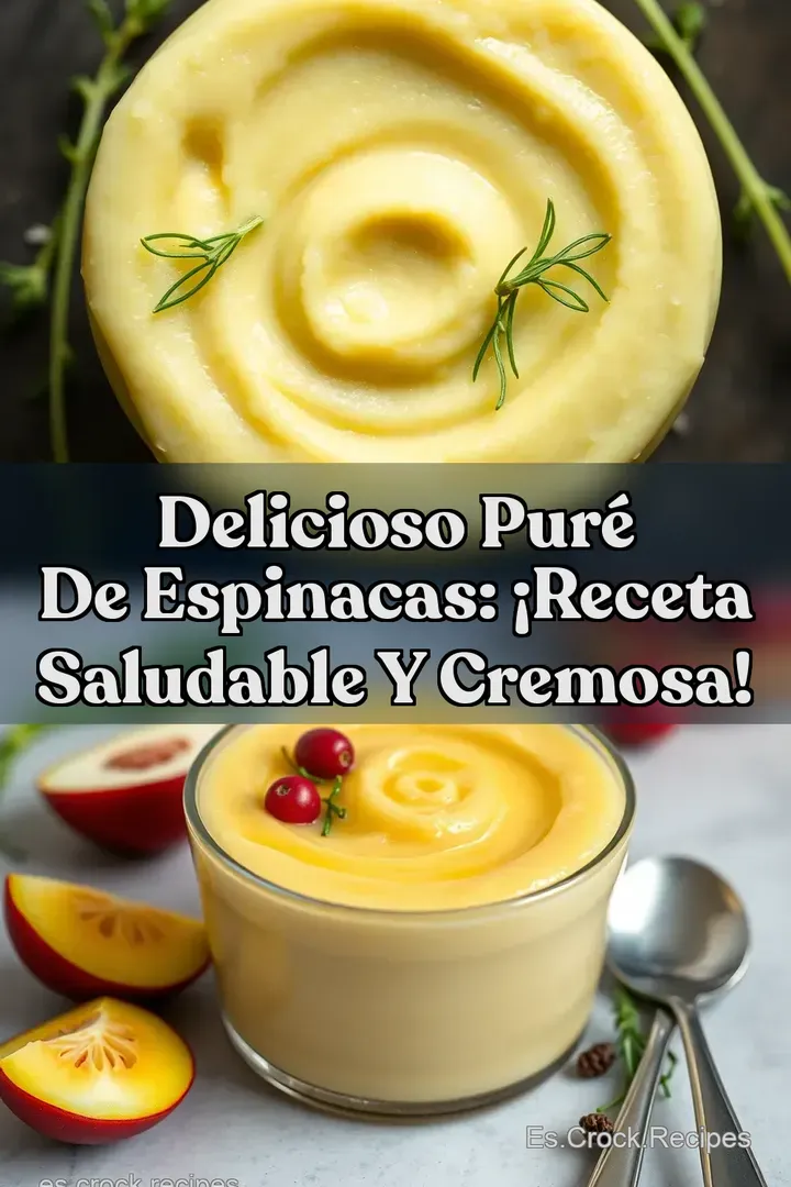 Delicioso Pur&eacute; de Espinacas: &iexcl;Receta Saludable y Cremosa!