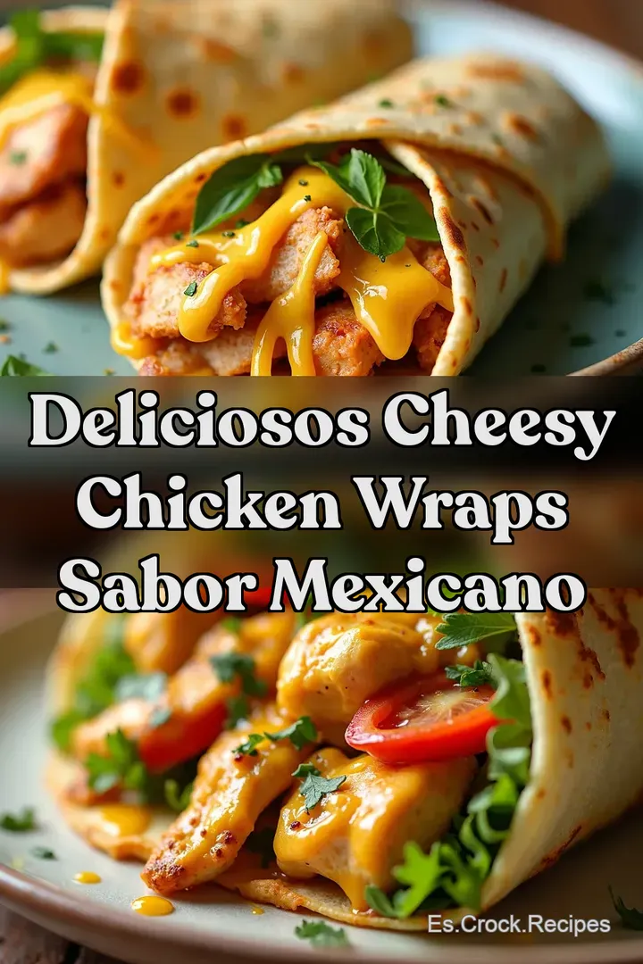 Deliciosos Cheesy Chicken Wraps Sabor Mexicano