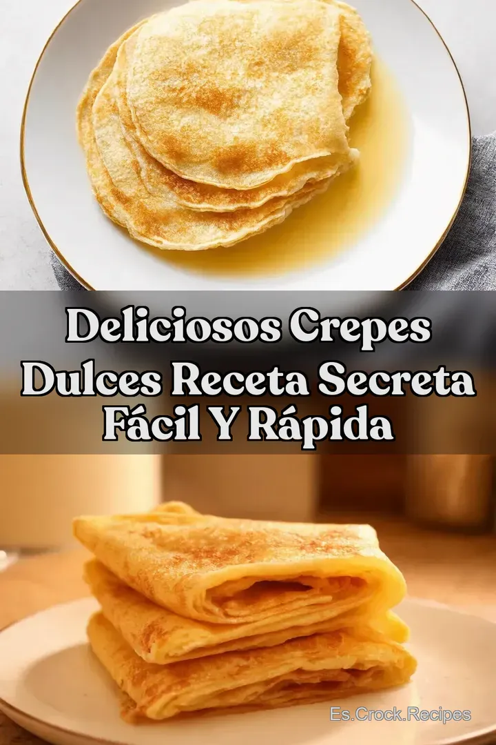 Deliciosos Crepes Dulces Receta Secreta F&aacute;cil y R&aacute;pida