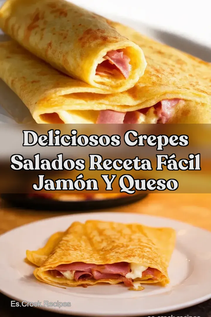 Deliciosos Crepes Salados Receta F&aacute;cil Jam&oacute;n y Queso